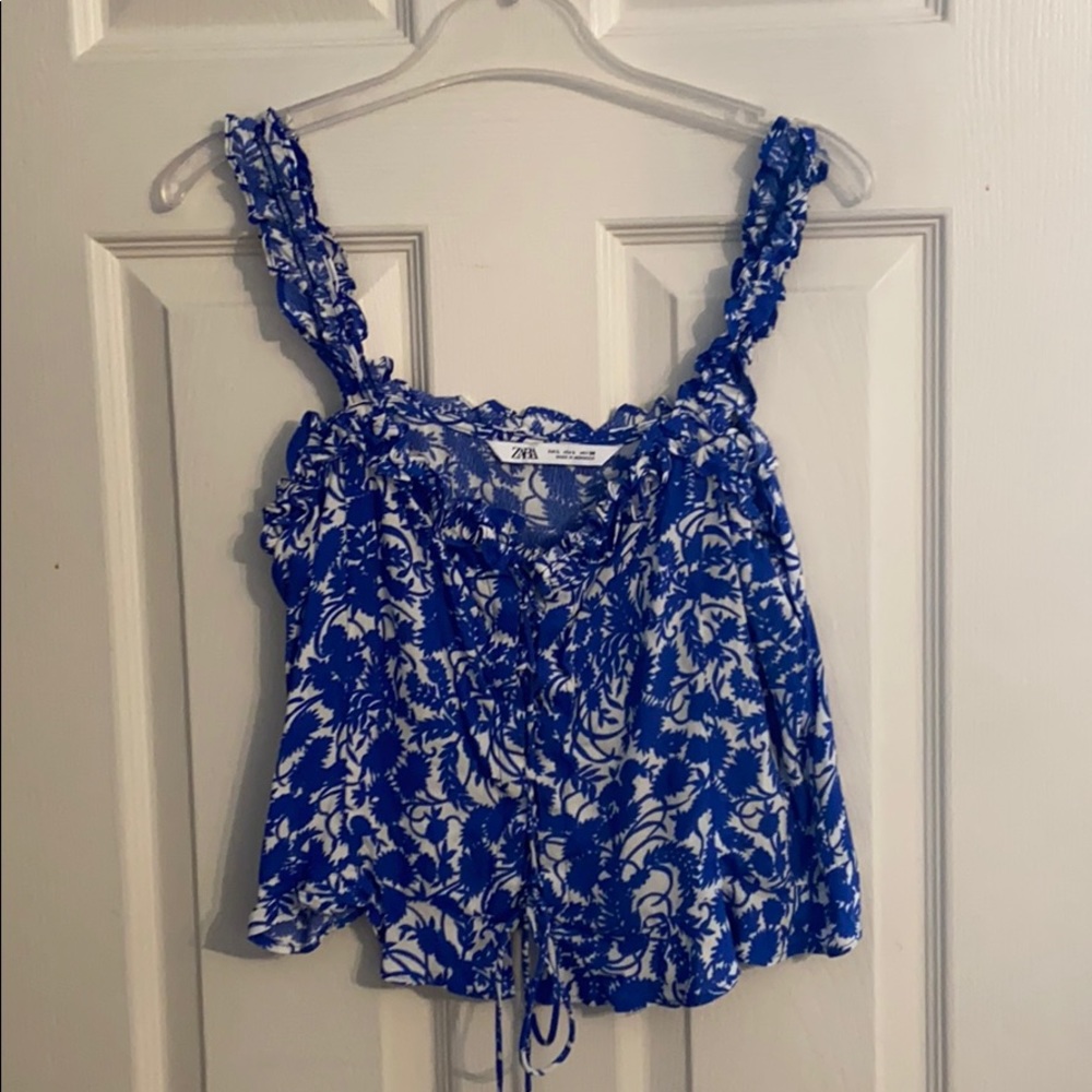 Blue zara top